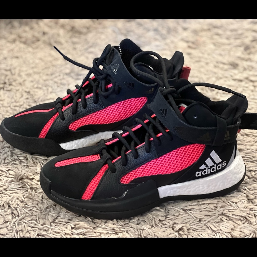 Adidas Posterize Shoes Core Black/Shock Red/Silver Men’s Size 6.5 EG6879